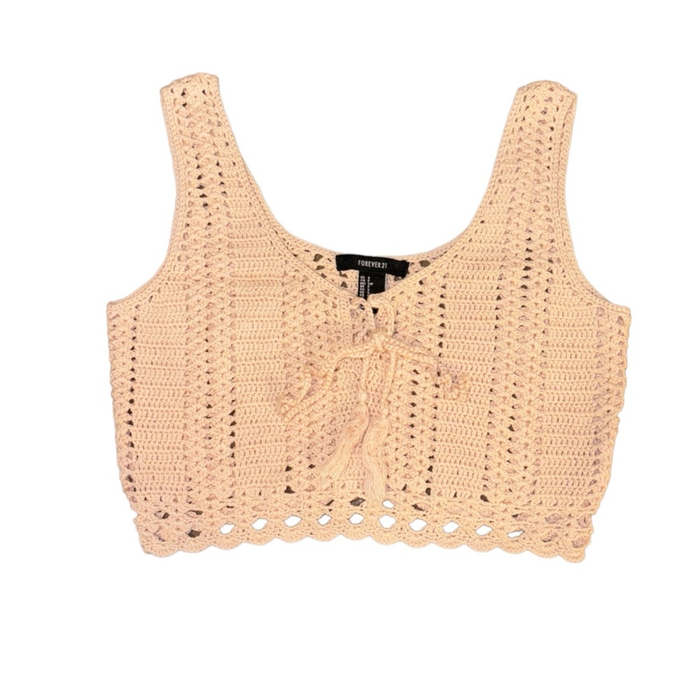 crochet front tie crop top